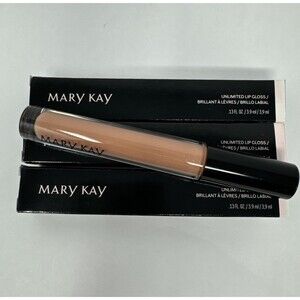 LOT 3 New In Box Mary Kay Unlimited Lip Gloss Soft Nude 153488 Full Size